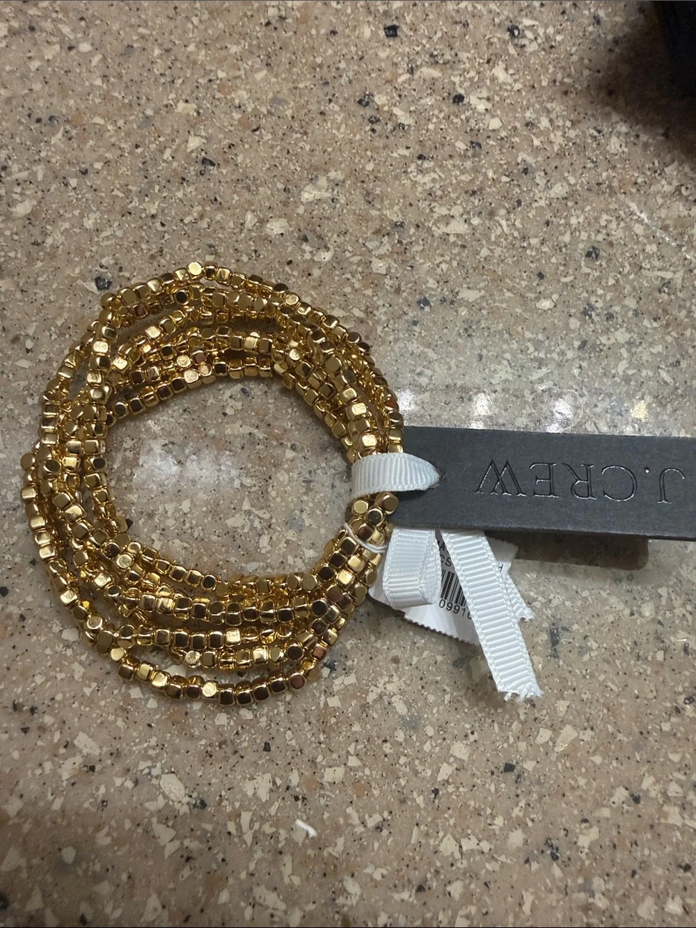 NWT! J.Crew Gold Beaded Wrap Bracelet
